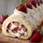 Strawberry Cream Swiss Roll Recipe First Image
