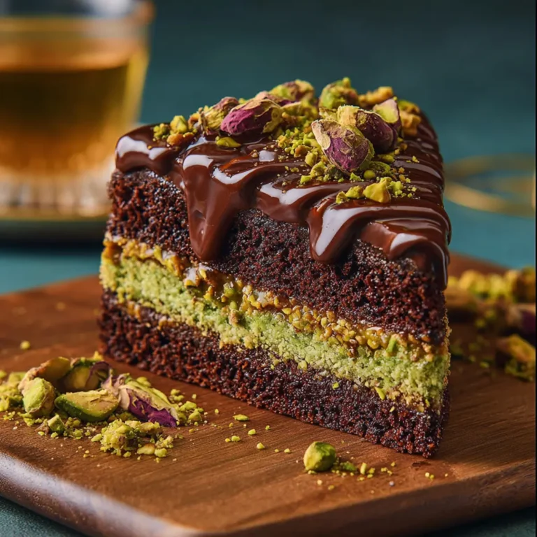 Decadent Pistachio Chocolate Cake First Image