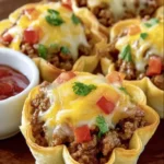 Cheesy Ground Beef Taco Cups First Image