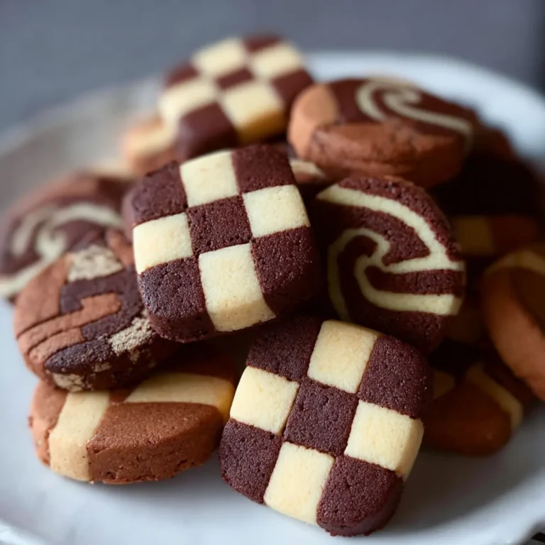 Chocolate Vanilla Checkerboard Cookies First Image