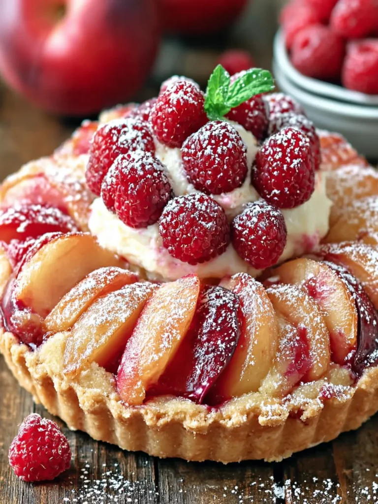 Rustic Peach Raspberry Tart Recipe First Image
