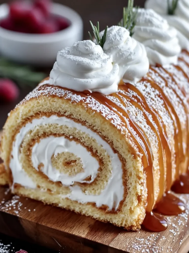 Golden Meringue Roll Cake First Image