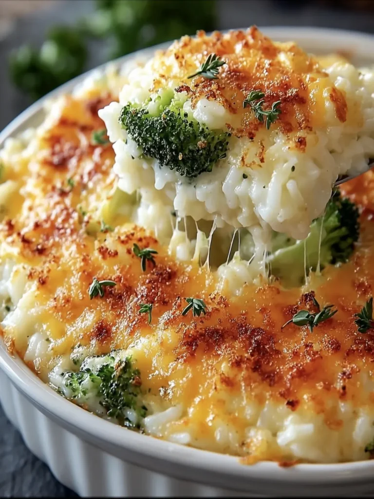 Cheesy Broccoli Rice Casserole First Image