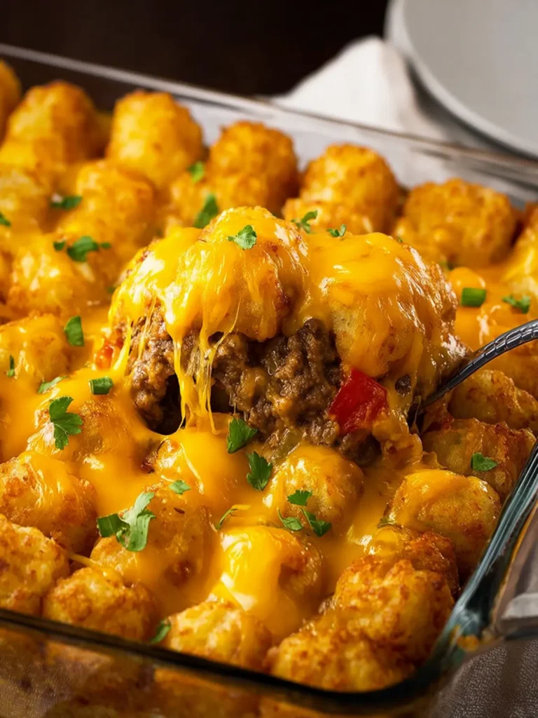 Cheeseburger Tator Tot Casserole First Image