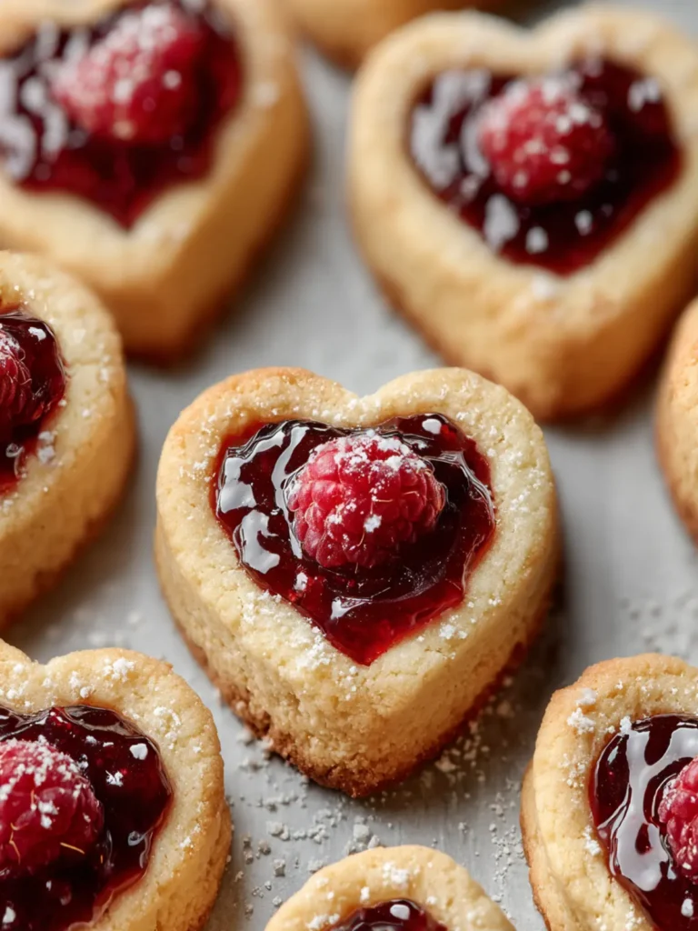 Heart Shaped Thumbprint Cookies First Image