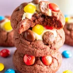 Easy Chocolate M&M Cookies {Cake Mix} First Image
