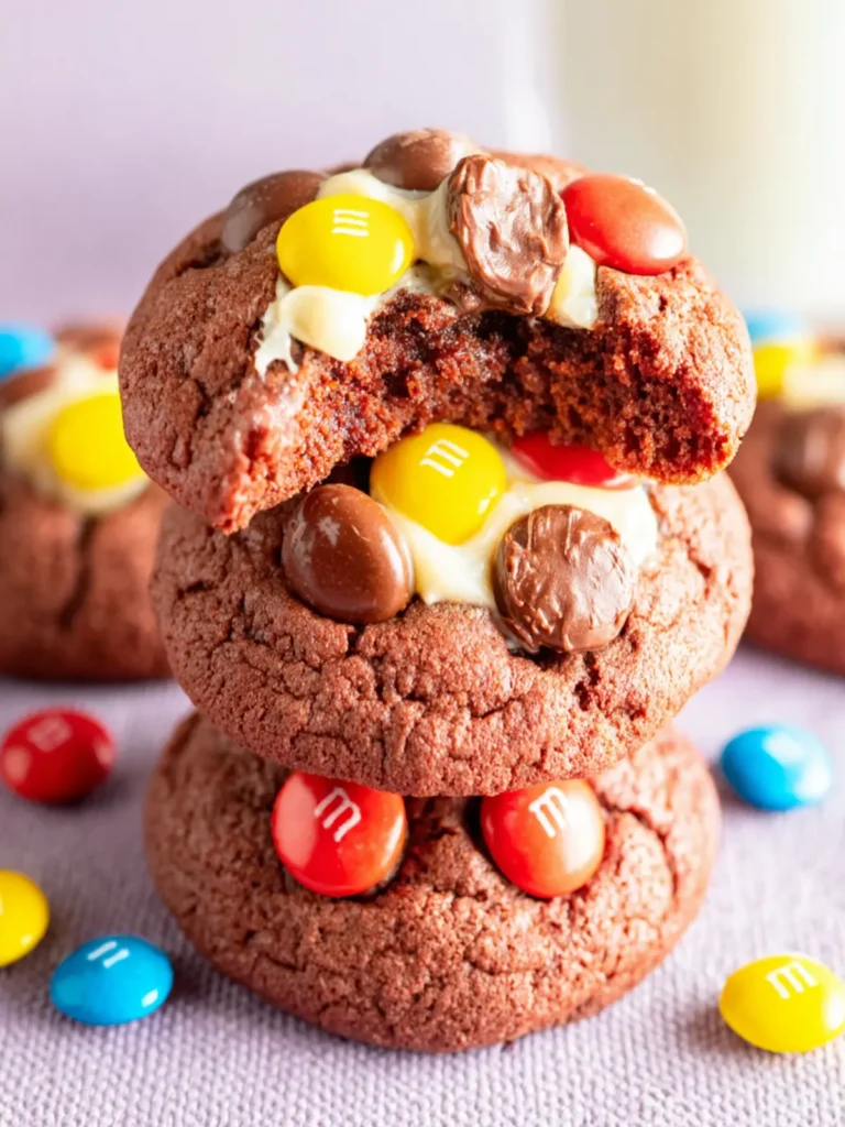 Easy Chocolate M&M Cookies {Cake Mix} First Image