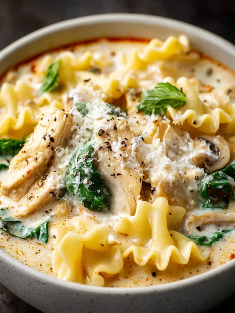 Creamy Chicken Lasagna Soup First Image