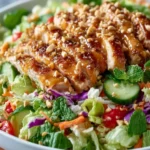 Crunchy Thai Chicken Salad with Peanut Dressing (Fresh, Colorful & Meal-Prep Friendly) First Image