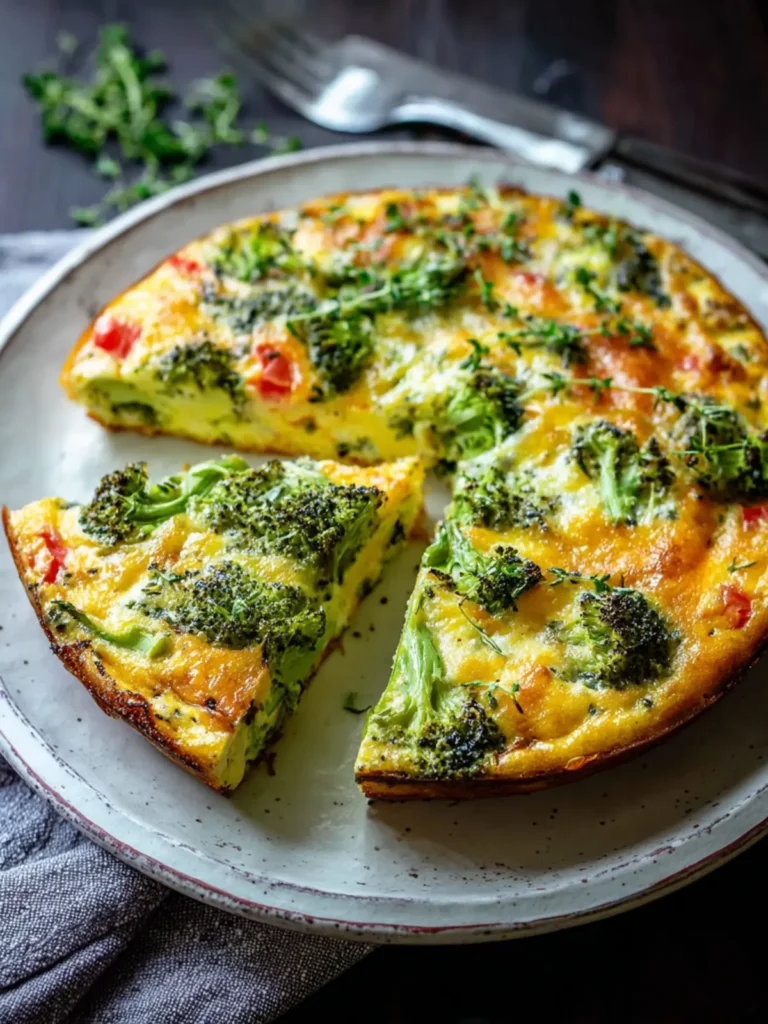 Irresistible Cheesy Broccoli Frittata Recipe to Savor First Image