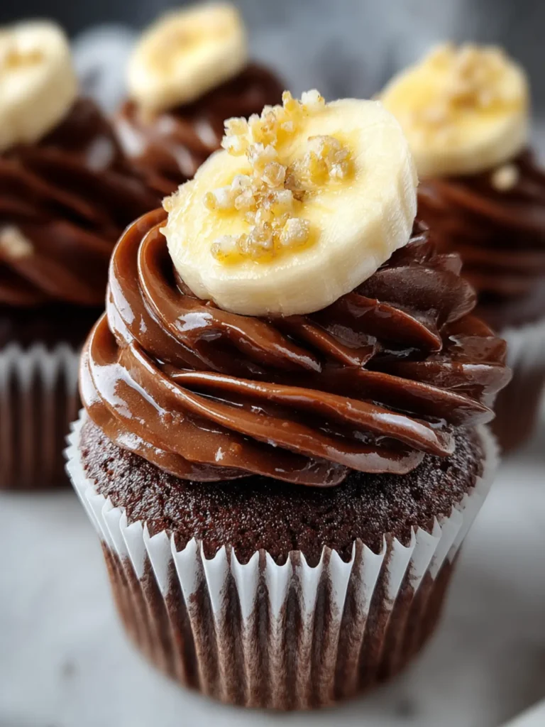 Decadent Chocolate Banana Cupcakes First Image