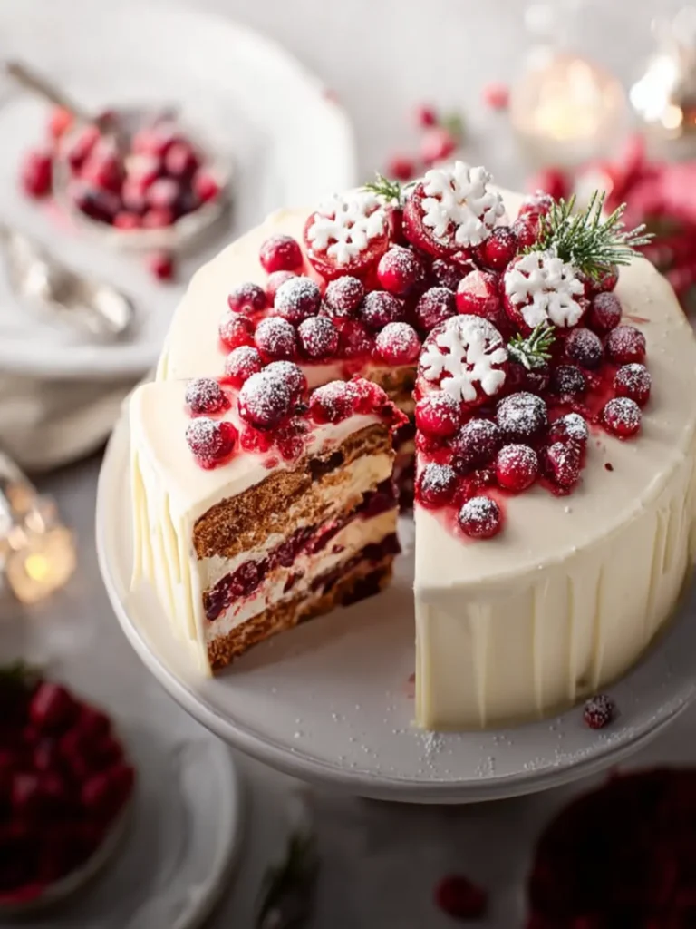 Cranberry Christmas Cake First Image