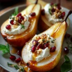 Delightful Baked Pears with Goat Cheese & Honey Recipe First Image