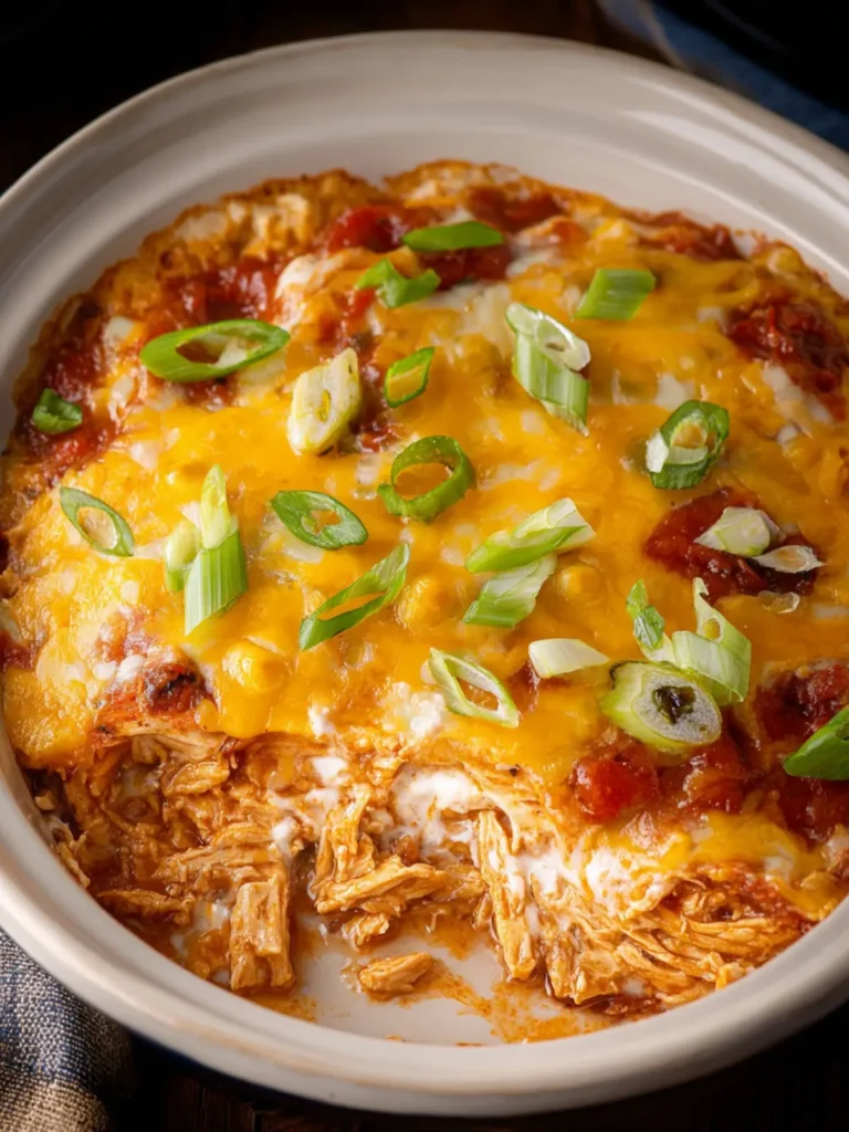 Crock Pot Chicken Enchilada Casserole First Image