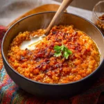 Spicy Turkish Bulgur Red Lentil Stew (Ezo Gelin Çorbası) First Image