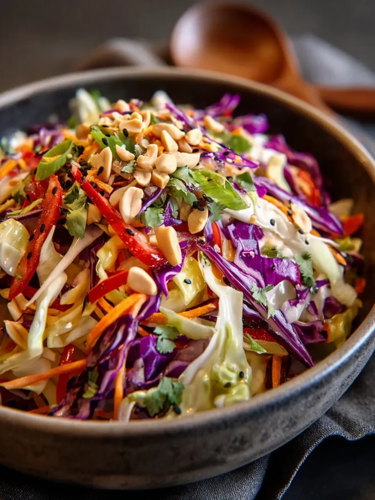 Irresistible Asian Peanut Cabbage Slaw Recipe Delight First Image