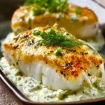 Baked Halibut (with Sour Cream, Parmesan, and Dill) First Image