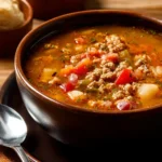 Slow Cooker Ground Turkey Soup First Image