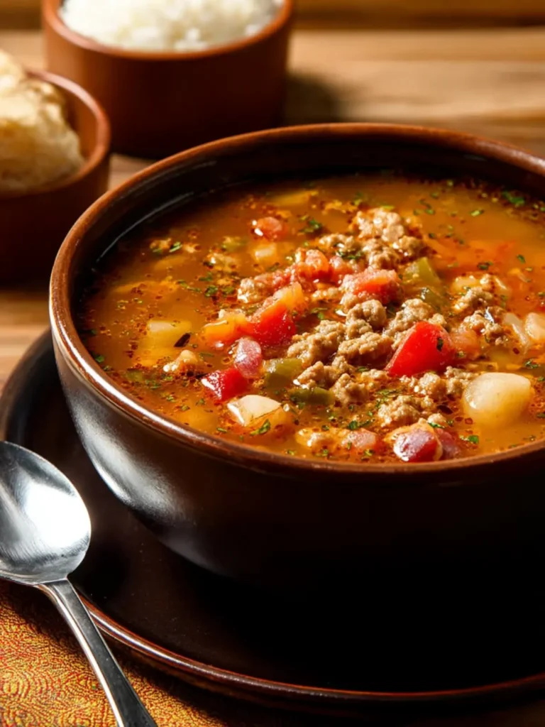 Slow Cooker Ground Turkey Soup First Image