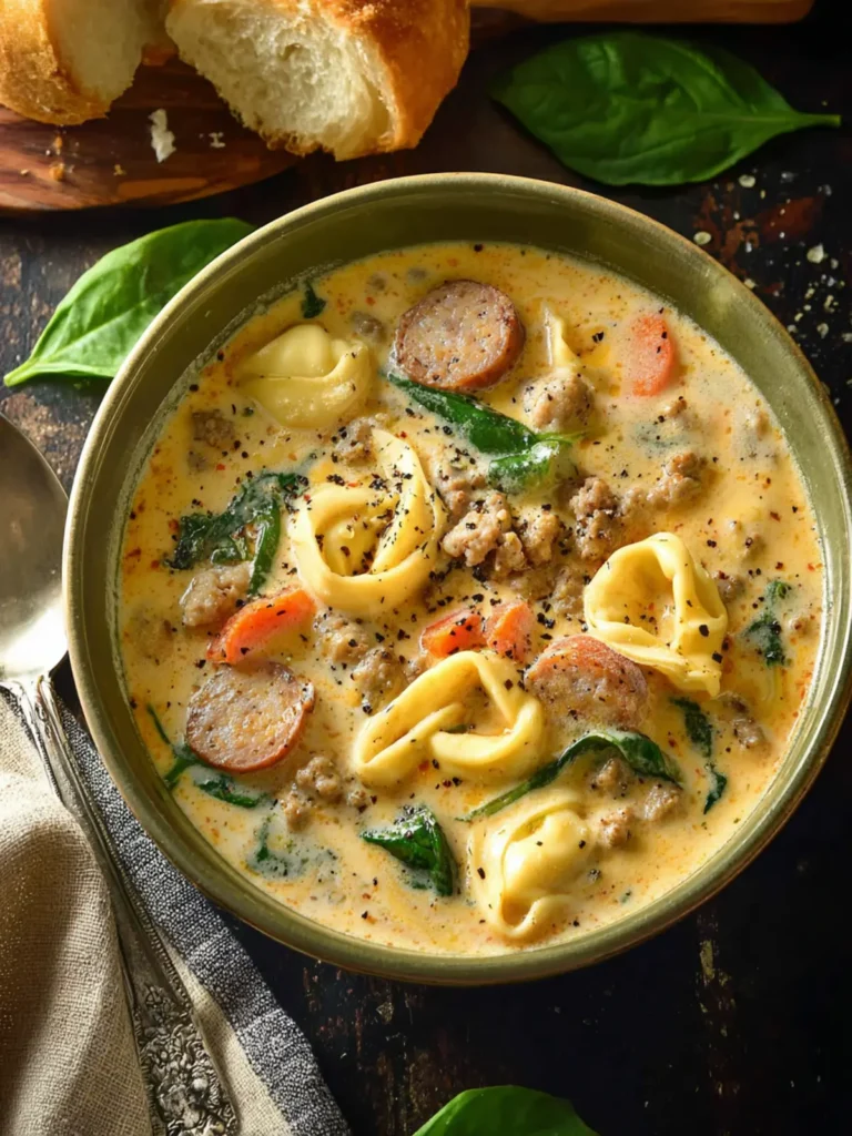 Creamy Sausage Tortellini Soup First Image
