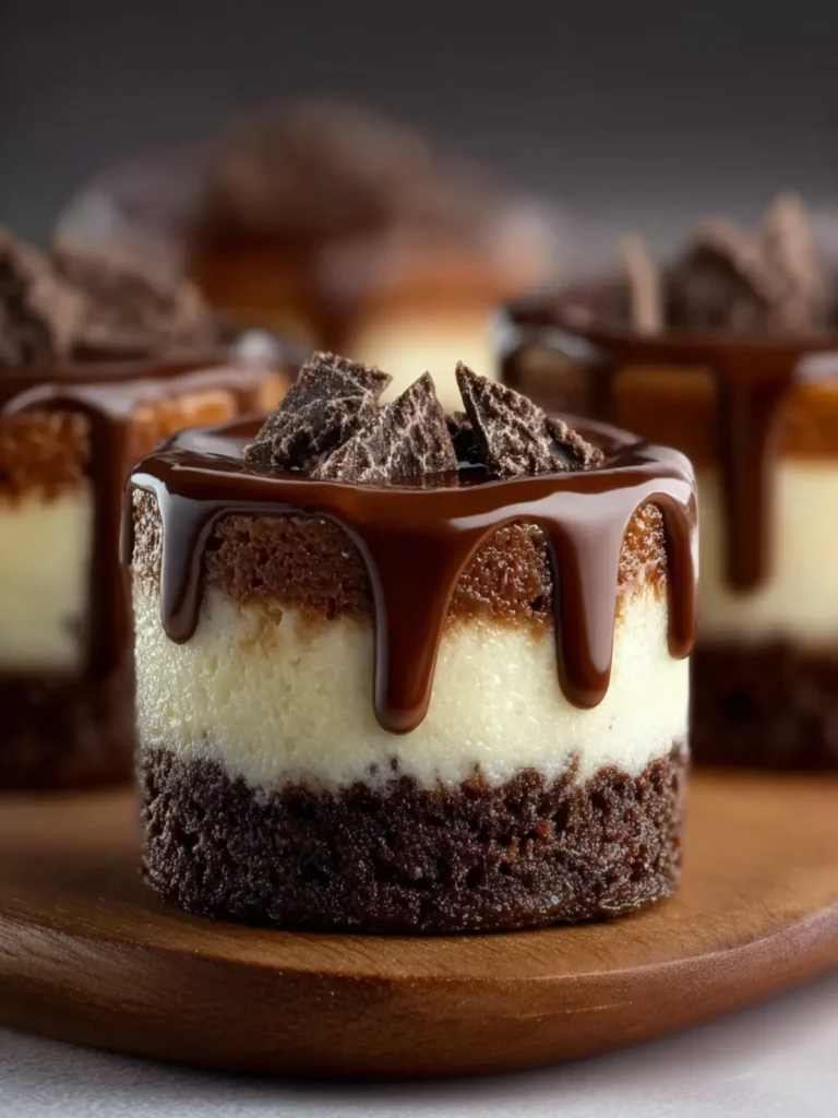 Brownie Bottom Mini Cheesecakes First Image
