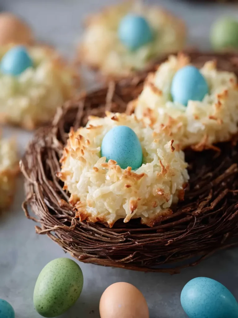 Coconut Macaroon Easter Nests First Image