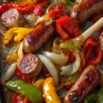 Sheet Pan Sausage and Peppers First Image