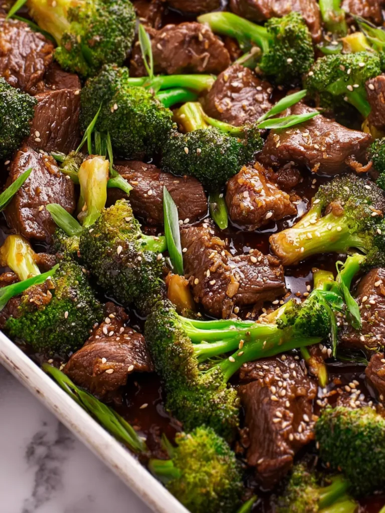 Sheet Pan Beef and Broccoli First Image
