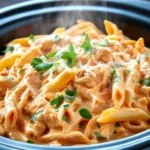 Crock Pot Buffalo Chicken Pasta First Image