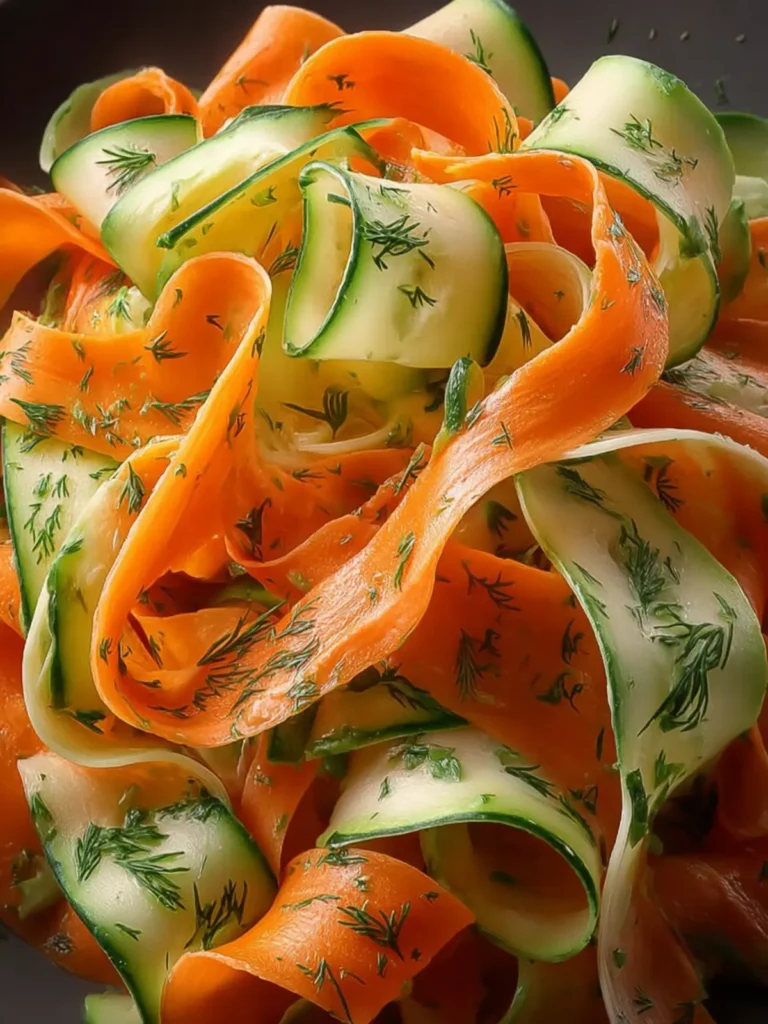 Carrot & Cucumber Ribbon Salad (Vegan + Gluten-Free) First Image