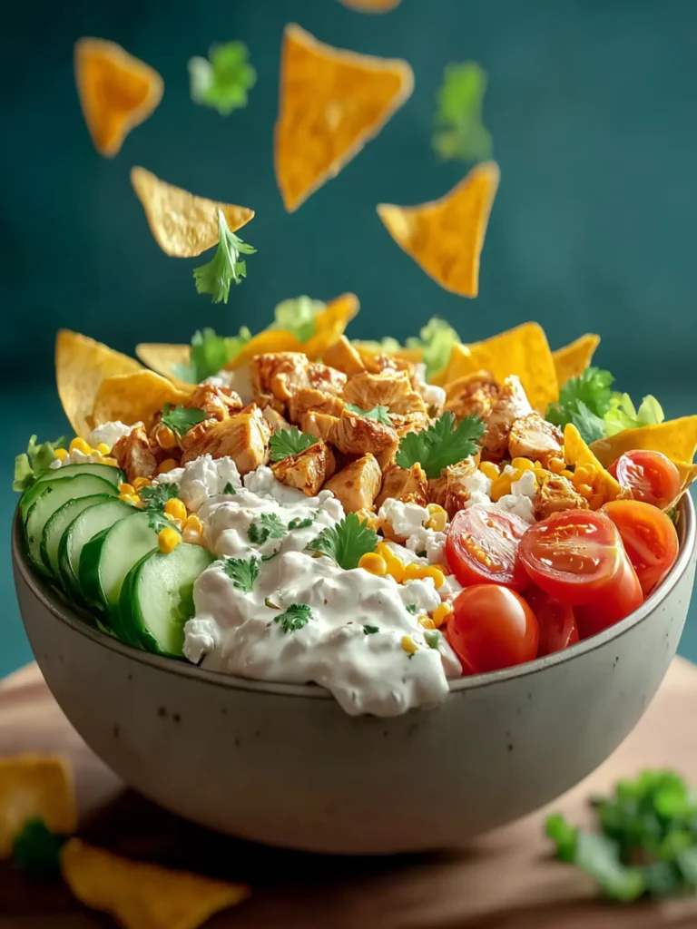 Delicious High Protein Cottage Cheese Chicken Taco Bowl First Image