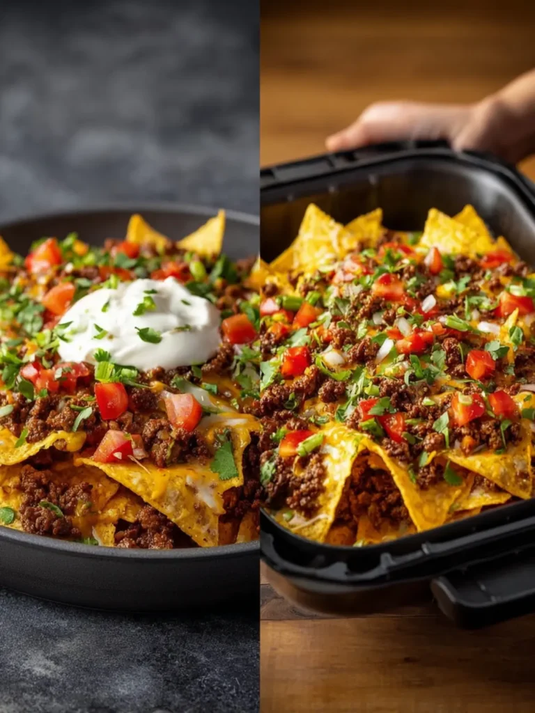 Easy Air Fryer Nachos Recipe with Ground Beef First Image