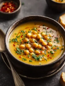 Easy Garlic Chickpea Soup First Image