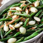 Garlic Roasted Green Beans (with Shallots and Almonds) First Image