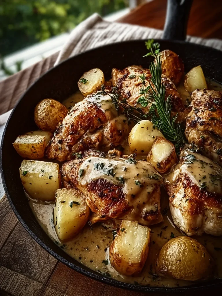 One-Pan Chicken and Potatoes with Gravy First Image