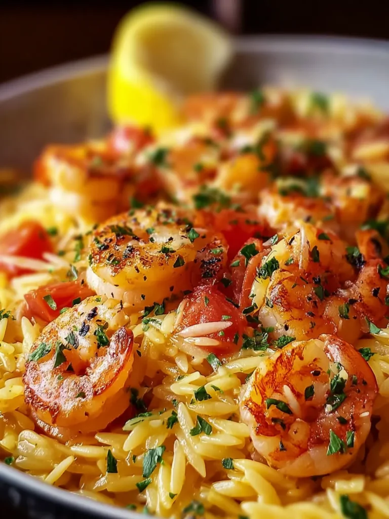 Shrimp Orzo In Lemon Garlic Sauce: An Incredible 5-Ingredient Recipe First Image