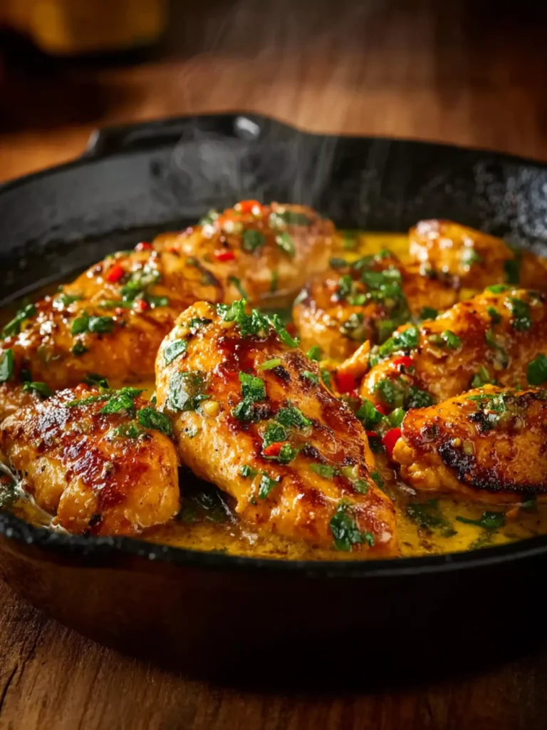 Texas Roadhouse Style Garlic Butter Chicken Skillet First Image