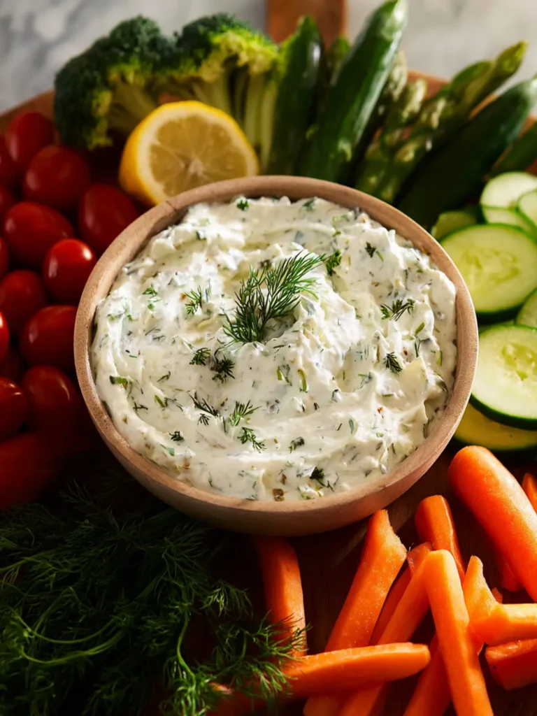 Creamy Garlic Herb Veggie Dip First Image
