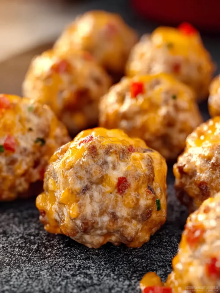 Rotel Cream Cheese Sausage Balls First Image