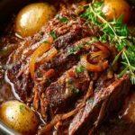 Slow Cooker French Onion Pot Roast First Image